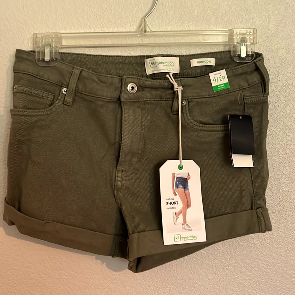 RE generation meadow green junior Jean shorts